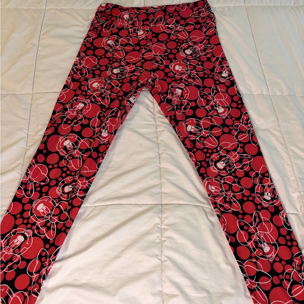 LuLaRoe Disney Collection Minnie Mouse Leggings. Sz medium.